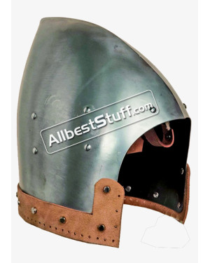 Medieval Bascinet Helmet Made of 14 Gauge Steel