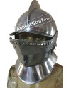 Medieval Burgonet with visor Helmet made of 16 Gauge Steel image 1