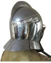 Medieval Burgonet with visor Helmet made of 16 Gauge Steel image 2