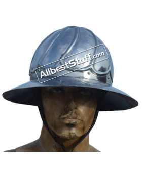 Medieval Burgundian 15th Century kettle hat Steel Helmet