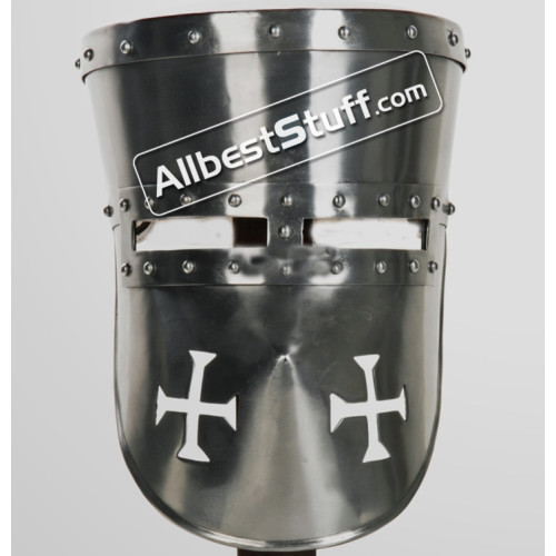 Medieval Crusader Helmet Strong 14 Gauge Steel 12th Century