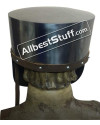 Medieval Crusader Pot Helm with Leather Piping 14 Gauge Steel image 3