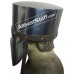 14 Gauge Crusader Pot Helm with Leather Piping
