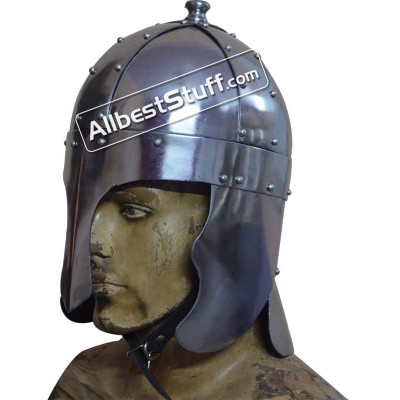 Medieval Early King Arthur Nasal Helmet Made of 16 Gauge Steel