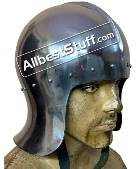 Set of 5 English Archers Helmet 15th Century 16 Gauge Steel