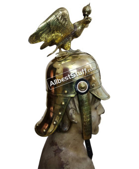 Medieval German Pickle Hub Eagle Spike Solid Brass Helmet