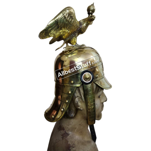 Medieval German Pickle Hub Eagle Spike Solid Brass Helmet