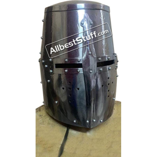 Medieval Great helm Made of 16 Gauge Steel Helmet