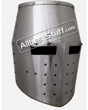 Medieval Great Helmet 16 Gauge Steel 13th Century