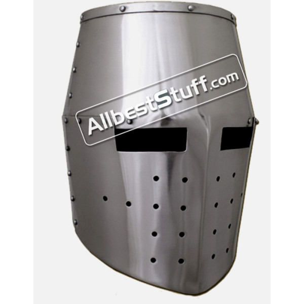 Medieval Great Helmet 16 Gauge Steel 13th Century