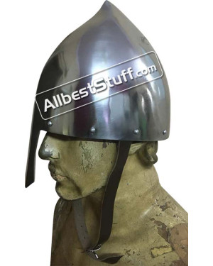 Medieval Italo Norman Nasal Viking Helmet Fully
