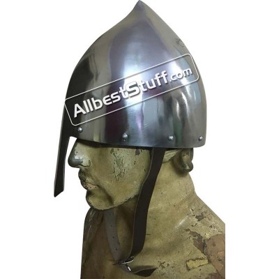 Medieval Italo Norman Nasal Viking Helmet Fully Battle Ready
