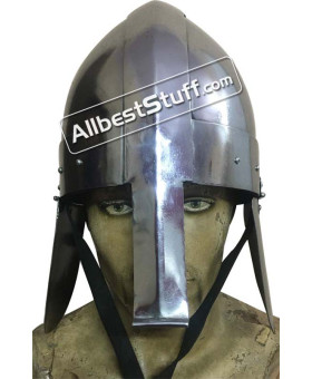 Set of 5 Medieval Nasal Bar Helm with Cheekplates