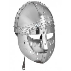 Medieval Norman Spangenhelm with Faceplate 16 Gauge