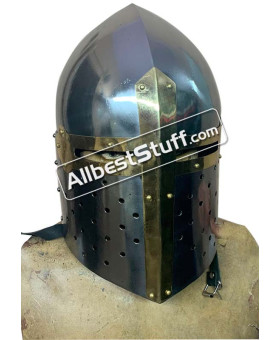 Medieval Sugar Loaf Great Helmet 16 Gauge Steel