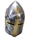 Medieval Sugar Loaf Helmet with hinged Visor 16 Gauge Steel Polished image 4