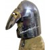 Medieval Sugar Loaf Helmet with hinged Visor 16 Gauge Steel Polished