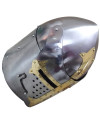 Medieval Sugar Loaf Helmet with hinged Visor 16 Gauge Steel Polished image 2