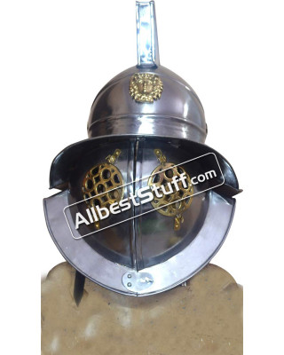 Medieval Thracian Gladiator Helmet Made of 16 Gauge Steel