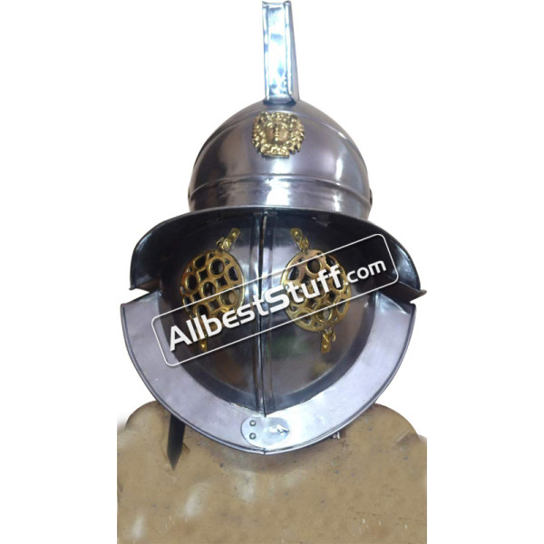 Medieval Thracian Gladiator Helmet Made of 16 Gauge Steel