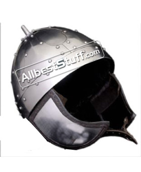 Medieval Viking Spangenhelm Strong 16 Gauge Steel Cheek Guards