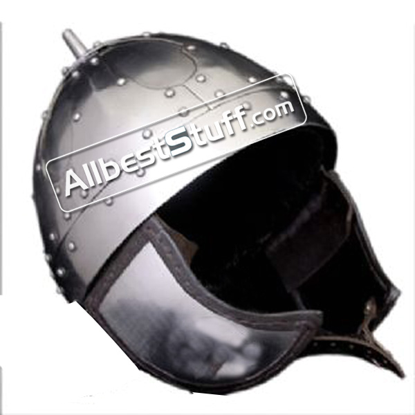 Medieval Viking Spangenhelm Strong 16 Gauge Steel Cheek Guards