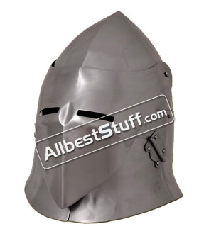 Medieval Visored Sugar Loaf Helmet 16 Gauge Steel