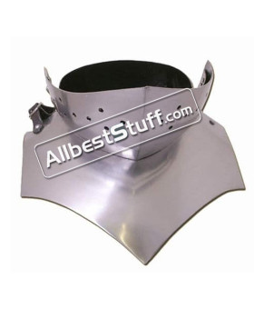 Medieval 15th Century Gothic Gorget Made of 16 Gauge Steel