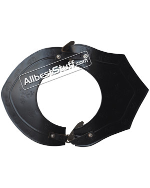 Medieval Iron Steel Gorget Plate Knight Greek Gothic Black Larp Armor