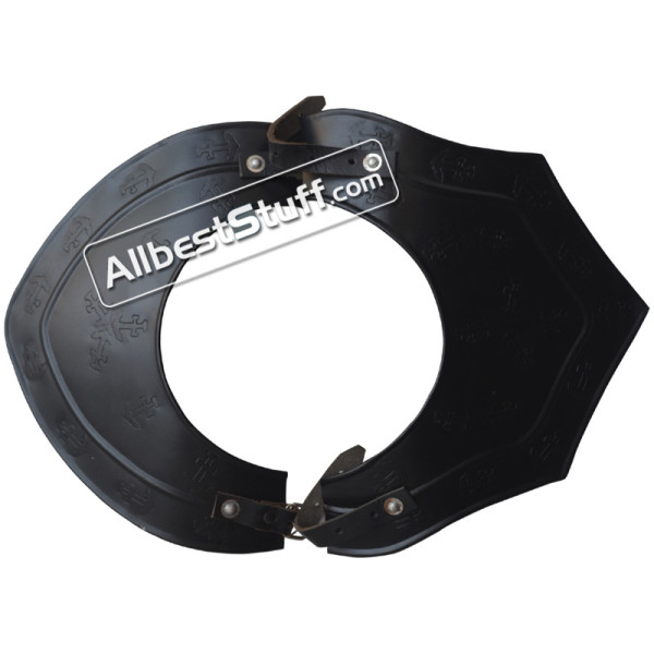 Medieval Iron Steel Gorget Plate Knight Greek Gothic Black Larp Armor