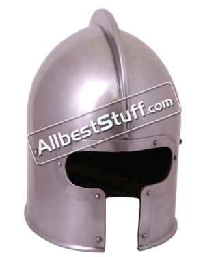 Medieval Italian Barbute Helmet Made of 16 Gauge Steel