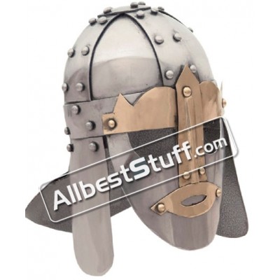 Medieval Sutton Hoo Helmet Made of 18 Gauge Steel