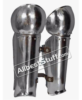 Medieval Warrior Leg and Knee Protection Steel 18 Gauge