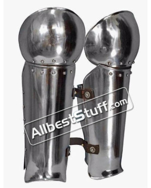 Medieval Warrior Leg and Knee Protection Steel 18 Gauge