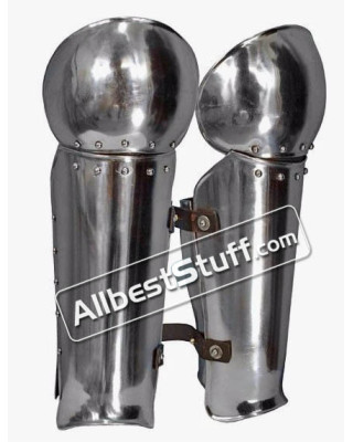 Medieval Warrior Leg and Knee Protection Steel 18 Gauge