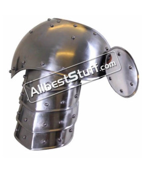 Metal Shoulder Plates Medieval Warrior 18 Gauge Steel Battle Ready