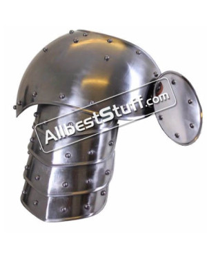 Metal Shoulder Plates Medieval Warrior 18 Gauge Steel Battle Ready
