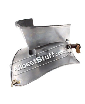 Plate Armor Bevor Neck Protection 18 Gauge Steel for Larp