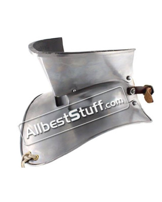 Plate Armor Bevor Neck Protection 18 Gauge Steel for Larp