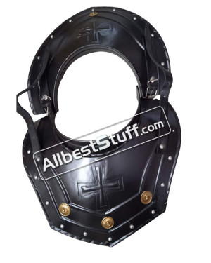Medieval Iron Steel Gorget Roman Knight Greek Gothic Black Larp Armor