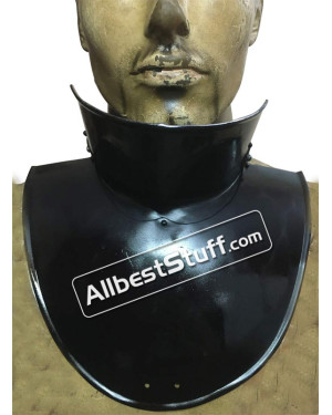 Medieval Plate Armor Bevor for Neck Protection 18 Gauge Steel