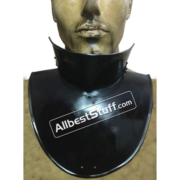 Medieval Plate Armor Bevor for Neck Protection 18 Gauge Steel