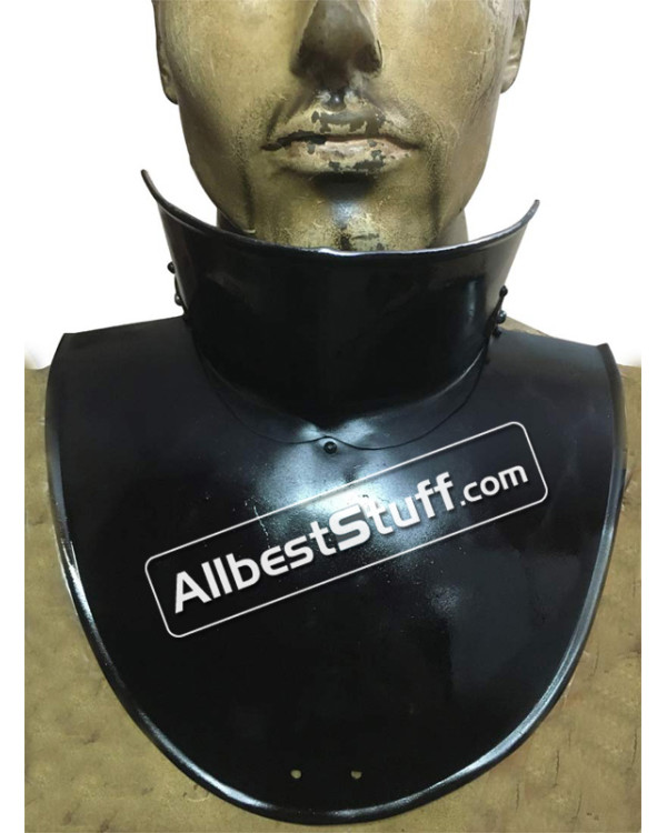 Medieval Plate Armor Bevor for Neck Protection 18 Gauge Steel