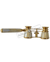 Brass Binocular Nautical Opera Binocular Handle Fitted Brass Binocular Vintage image 1