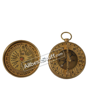 Nautical Antique Decor Brass Maritime Sundial Compass
