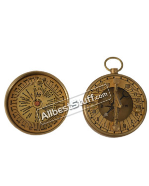 Nautical Antique Decor Brass Maritime Sundial Compass