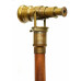 Brass Telescope Handle with walking Cane stick