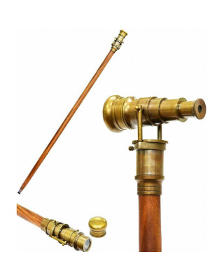 Brass Telescope Handle with walking Cane stick