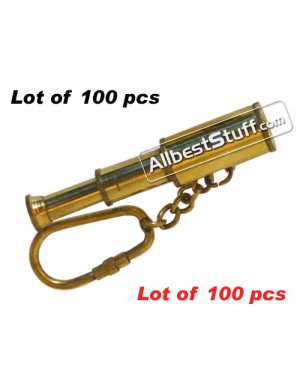 Vintage Nautical Brass Telescope Key-Chain lot of 100pcs