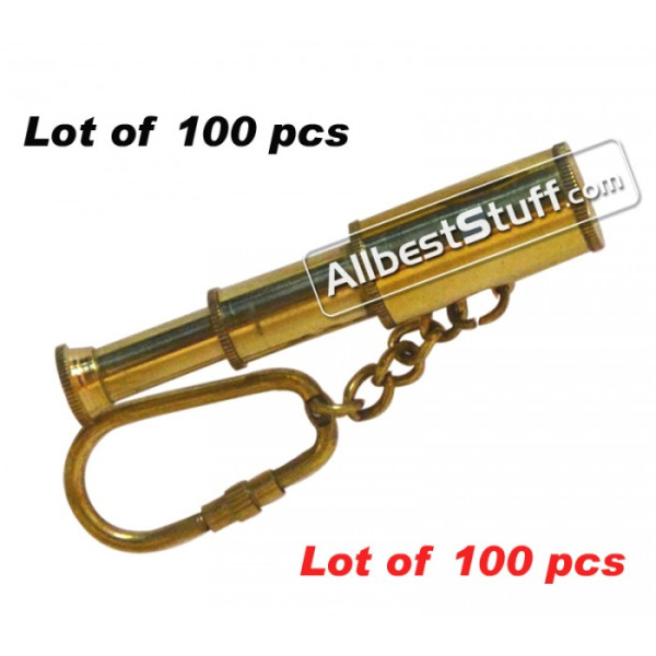 Vintage Nautical Brass Telescope Key-Chain lot of 100pcs